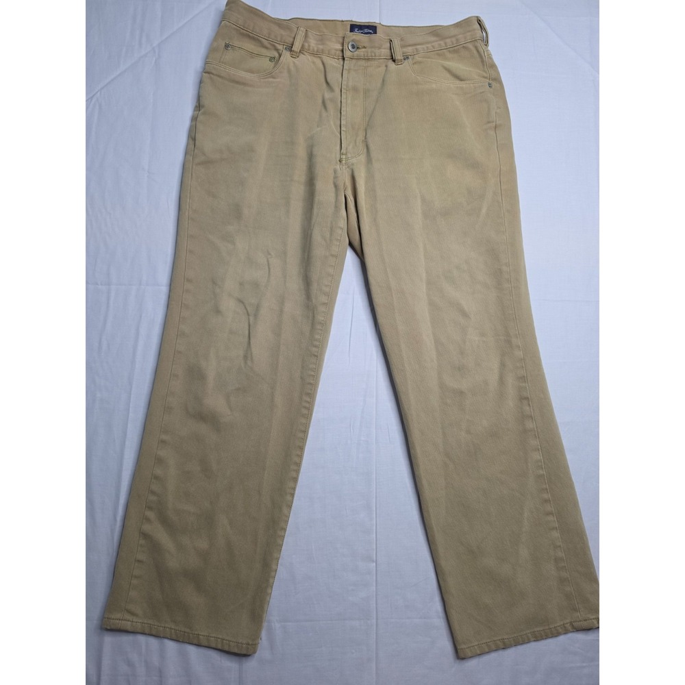 Indigo Palms Pants Men's 36x30 Tan 100% Cotton Classic Fit 5-Pocket Straight Leg